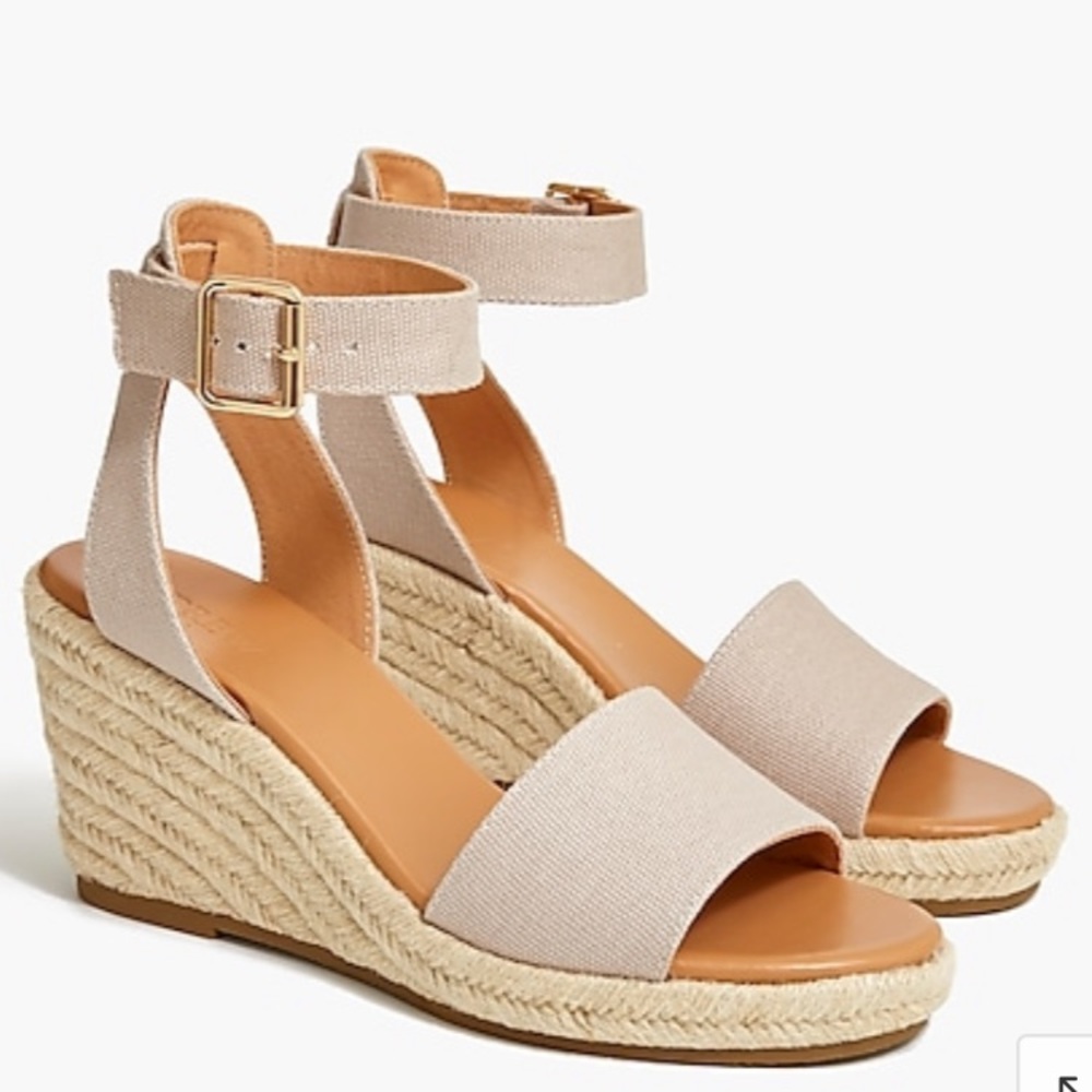 NWT J. Crew Factory Canvas Espadrille Sandals